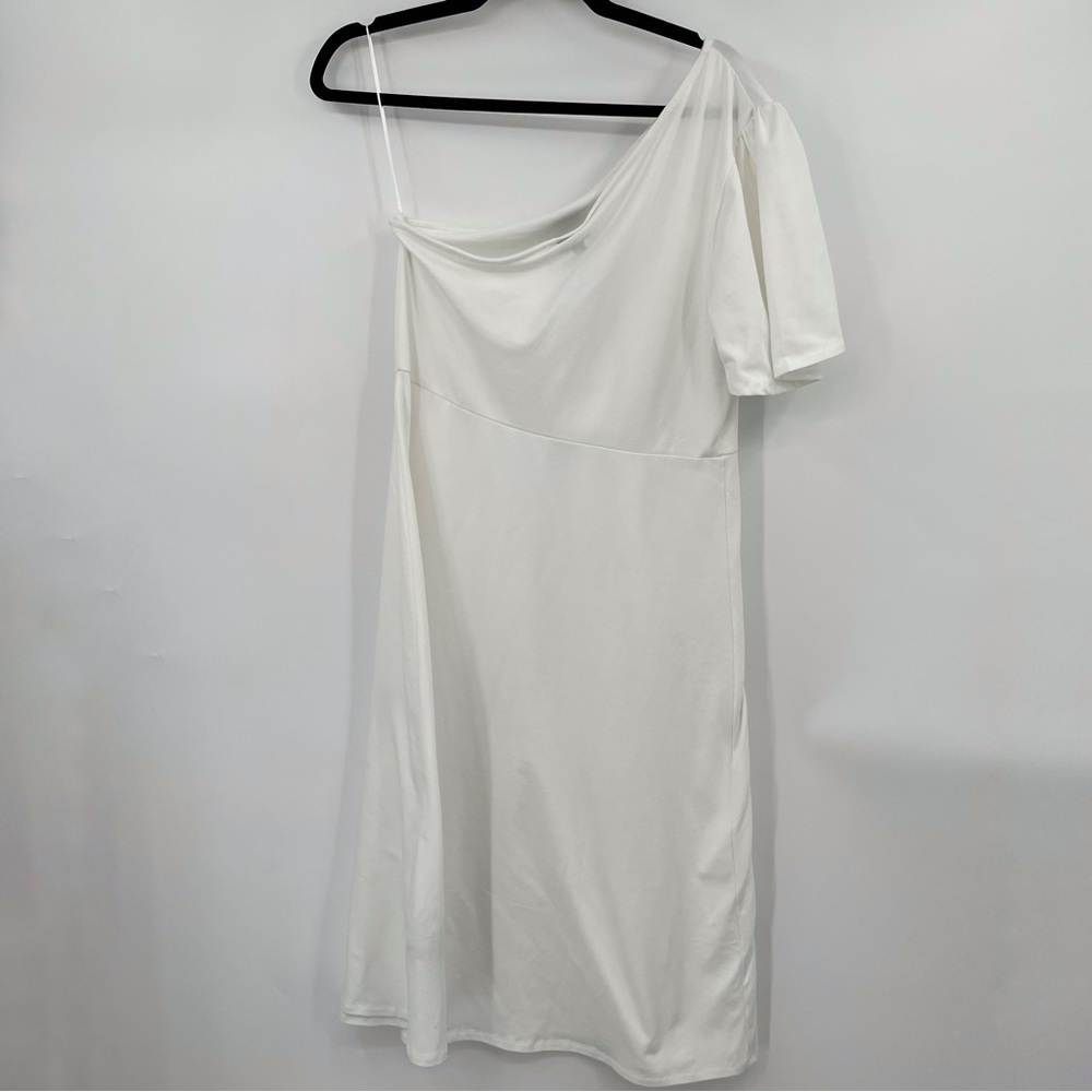 NEW! Who What Wear White One Shoulder Dress - Picture 5 of 8